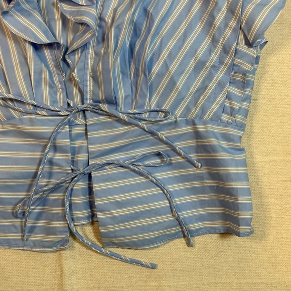 Sandro Blue and White Striped Blouse - Picture 5 of 6
